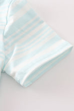 Load image into Gallery viewer, Blue stripe ruffle boy pants set
