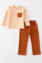 Load image into Gallery viewer, Brown corduroy boy set
