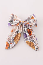 Load image into Gallery viewer, Coral floral print hair sailor bow
