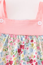 Load image into Gallery viewer, Pink floral print ruffle dress
