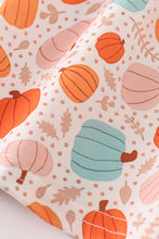 Load image into Gallery viewer, Orange pumpkin print girl ruffle set
