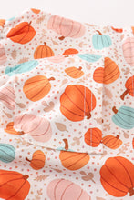 Load image into Gallery viewer, Orange pumpkin print girl jumpsuit
