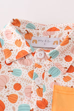 Load image into Gallery viewer, Orange pumpkin print boy set
