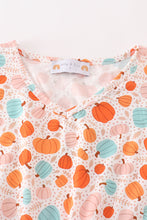 Load image into Gallery viewer, Orange pumpkin print mom dress
