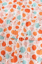 Load image into Gallery viewer, Orange pumpkin print mom dress
