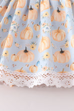 Load image into Gallery viewer, Pumpkin print ruffle girl bubble
