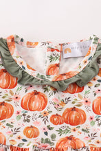 Load image into Gallery viewer, Green pumpkin ruffle girl set
