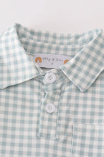 Load image into Gallery viewer, Green gingham boy set
