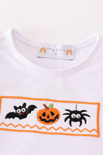 Load image into Gallery viewer, Orange halloween embroidery plaid girl set
