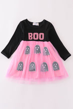 Load image into Gallery viewer, Black halloween boo sequin tutu dress
