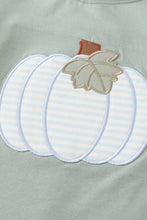 Load image into Gallery viewer, Sage pumpkin applique boy set
