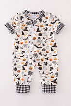 Load image into Gallery viewer, Halloween zip boy romper
