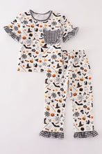 Load image into Gallery viewer, Halloween zip girl pajamas set
