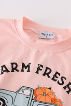 Load image into Gallery viewer, Pink farm fresh pumpkins girl top
