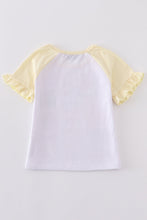 Load image into Gallery viewer, Yellow princess bow print girl top
