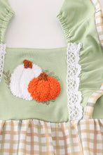 Load image into Gallery viewer, Sage pumpkin french knot girl bubble
