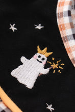 Load image into Gallery viewer, Halloween ghost embroidery plaid girl set
