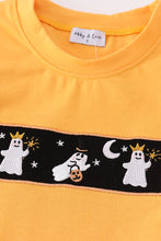 Load image into Gallery viewer, Halloween ghost embroidery plaid boy set
