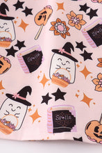 Load image into Gallery viewer, Pink halloween pumpkin twirl dress
