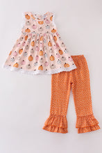 Load image into Gallery viewer, Pink pumpkin girl pants set
