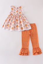 Load image into Gallery viewer, Pink pumpkin girl pants set
