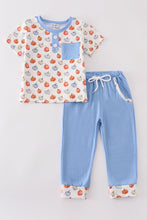 Load image into Gallery viewer, Blue pumpkin boy pants set
