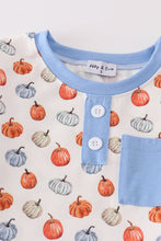 Load image into Gallery viewer, Blue pumpkin boy pants set
