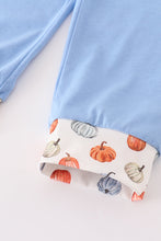 Load image into Gallery viewer, Blue pumpkin boy pants set
