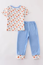 Load image into Gallery viewer, Blue pumpkin boy pants set
