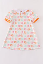 Load image into Gallery viewer, Pumpkin print girl dress
