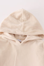 Load image into Gallery viewer, Cream velvet boy hoodie set
