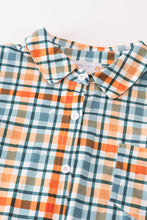 Load image into Gallery viewer, Green plaid dad&amp;me button down shirt
