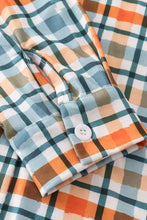 Load image into Gallery viewer, Green plaid dad&amp;me button down shirt
