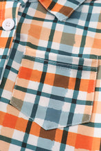 Load image into Gallery viewer, Green plaid dad&amp;me button down shirt
