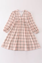 Load image into Gallery viewer, Green watercolor plaid mom&amp;me dress
