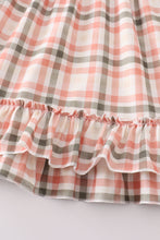 Load image into Gallery viewer, Green watercolor plaid mom&amp;me dress
