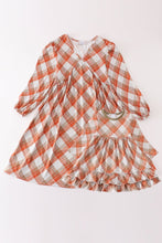 Load image into Gallery viewer, Khaki gingham mom&amp;me dress
