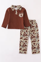 Load image into Gallery viewer, Camouflage print boy pants set
