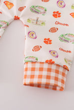 Load image into Gallery viewer, Clemson football baby girl romper
