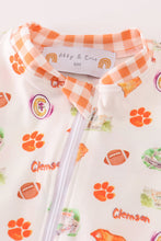 Load image into Gallery viewer, Clemson football baby boy romper
