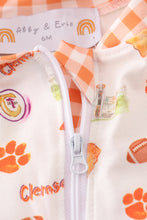 Load image into Gallery viewer, Clemson football baby boy romper
