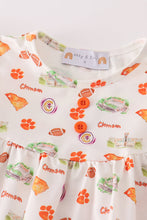 Load image into Gallery viewer, Clemson football baby girl set
