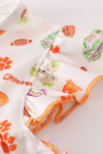 Load image into Gallery viewer, Clemson football baby girl set
