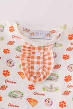 Load image into Gallery viewer, Clemson football baby girl pajamas set
