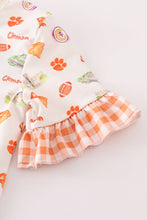 Load image into Gallery viewer, Clemson football baby girl pajamas set
