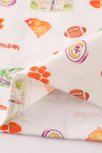 Load image into Gallery viewer, Clemson football baby girl pajamas set
