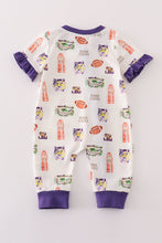 Load image into Gallery viewer, Purple geaux tiger baby girl romper
