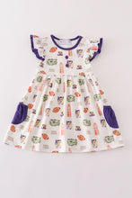 Load image into Gallery viewer, Purple geaux tiger girl dress
