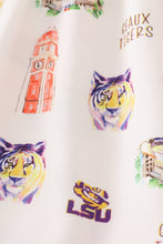 Load image into Gallery viewer, Purple geaux tiger girl dress
