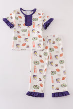 Load image into Gallery viewer, Purple geaux tiger girl pajamas set
